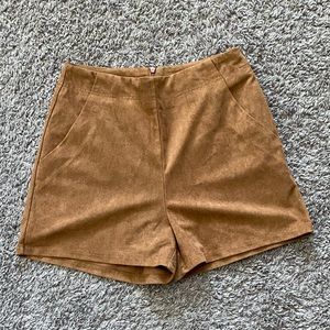 New Look Faux Suede High-Rise Shorts